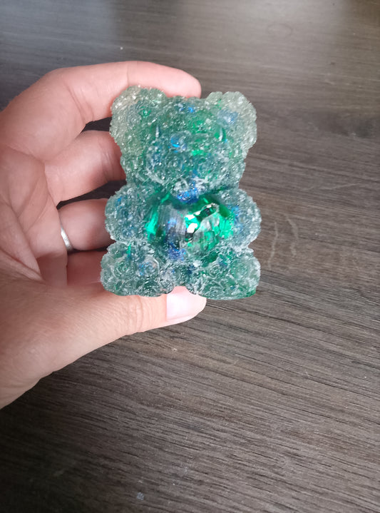 nounours vert et bleu