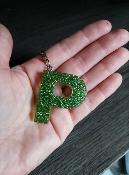 porte clé P vert
